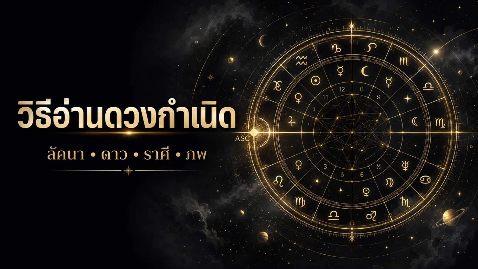 รูปประกอบ วิธีอ่านดวงกำเนิดเบื้องต้น เชื่อมดาว ราศี ภพ และมุมสัมพันธ์ให้เป็นเรื่องเดียวกัน